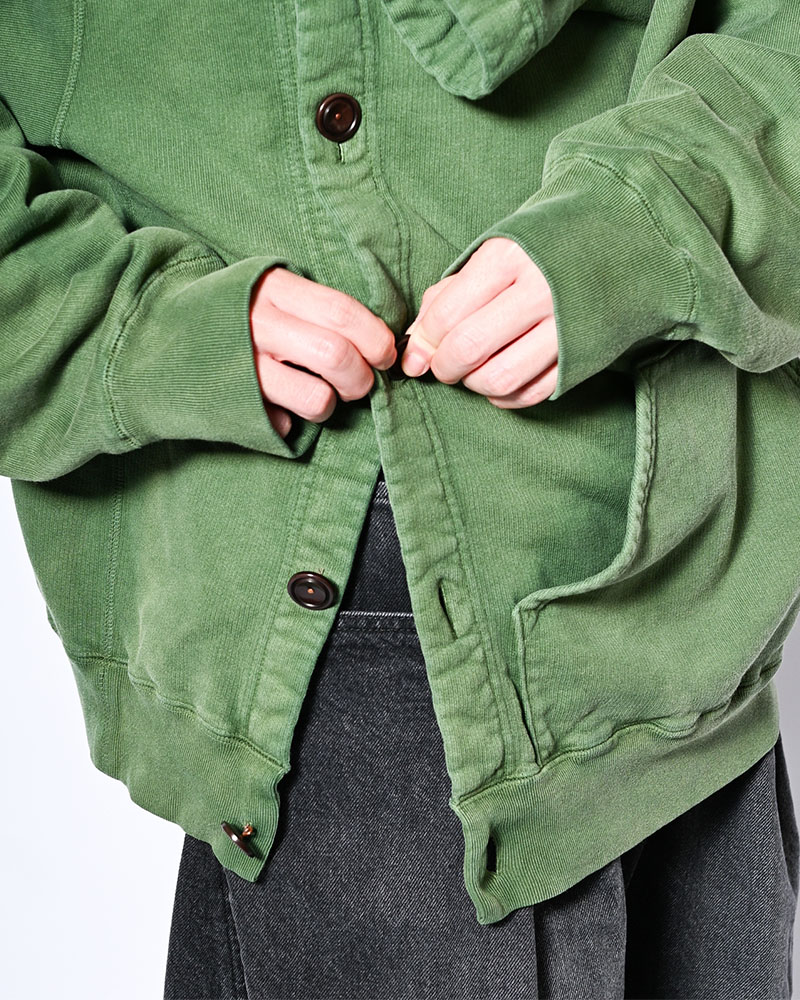 ASYMMETRIC SWEATSHIRT -GREEN-