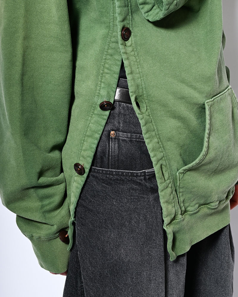 ASYMMETRIC SWEATSHIRT -GREEN-