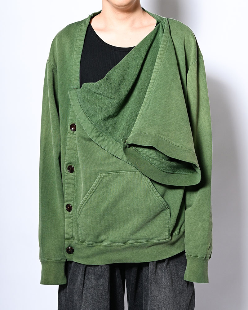 ASYMMETRIC SWEATSHIRT -GREEN-