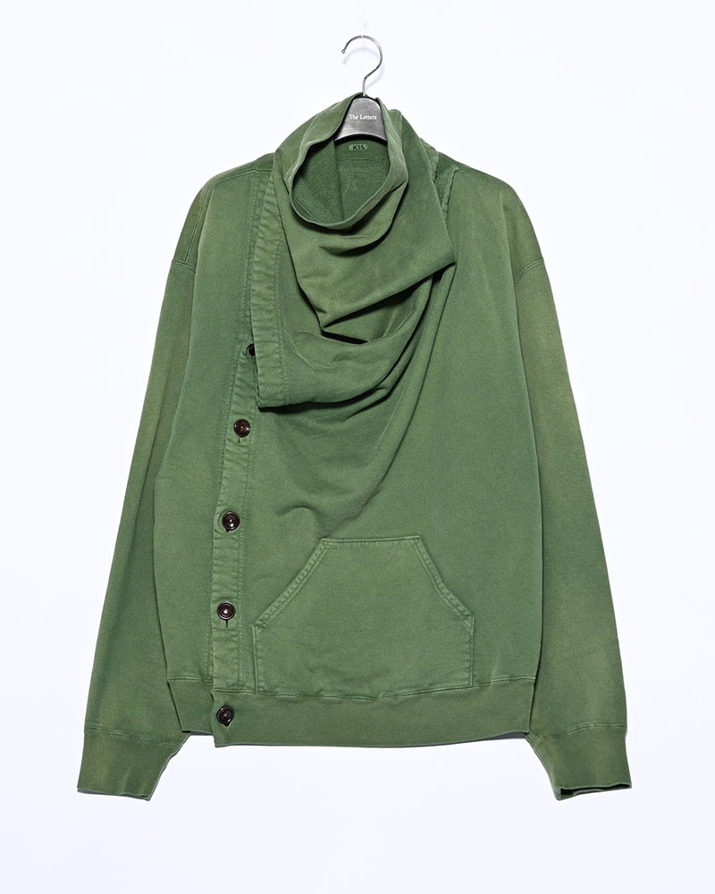 ASYMMETRIC SWEATSHIRT -GREEN-