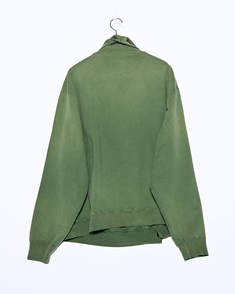 ASYMMETRIC SWEATSHIRT -GREEN-