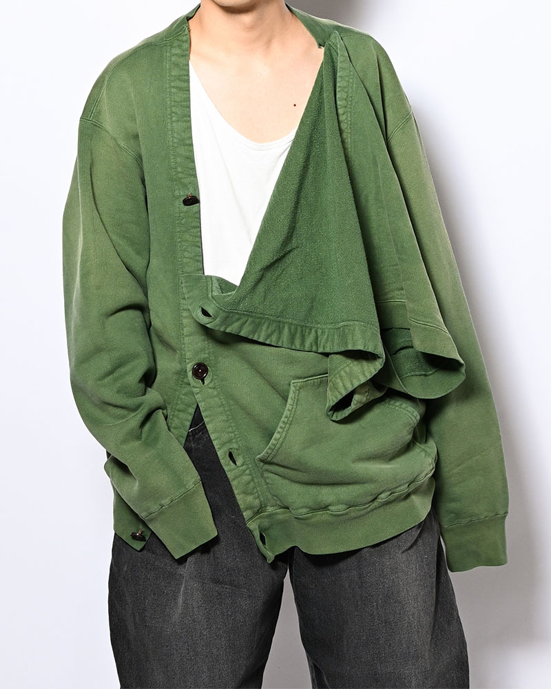 ASYMMETRIC SWEATSHIRT -GREEN-