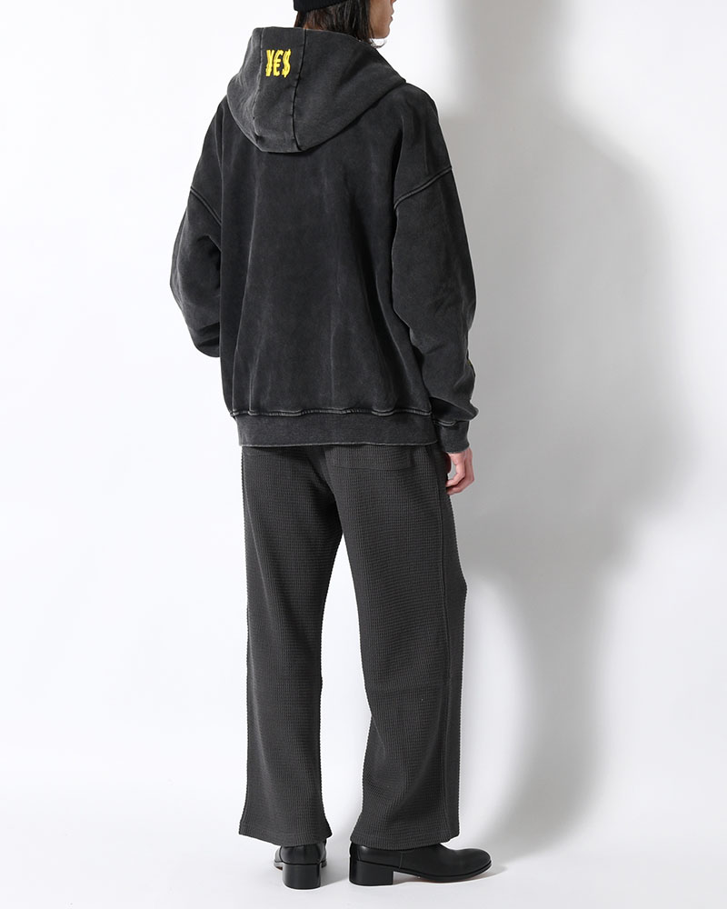 HEART ZIP HOODIE BY MEGU -BLACK-