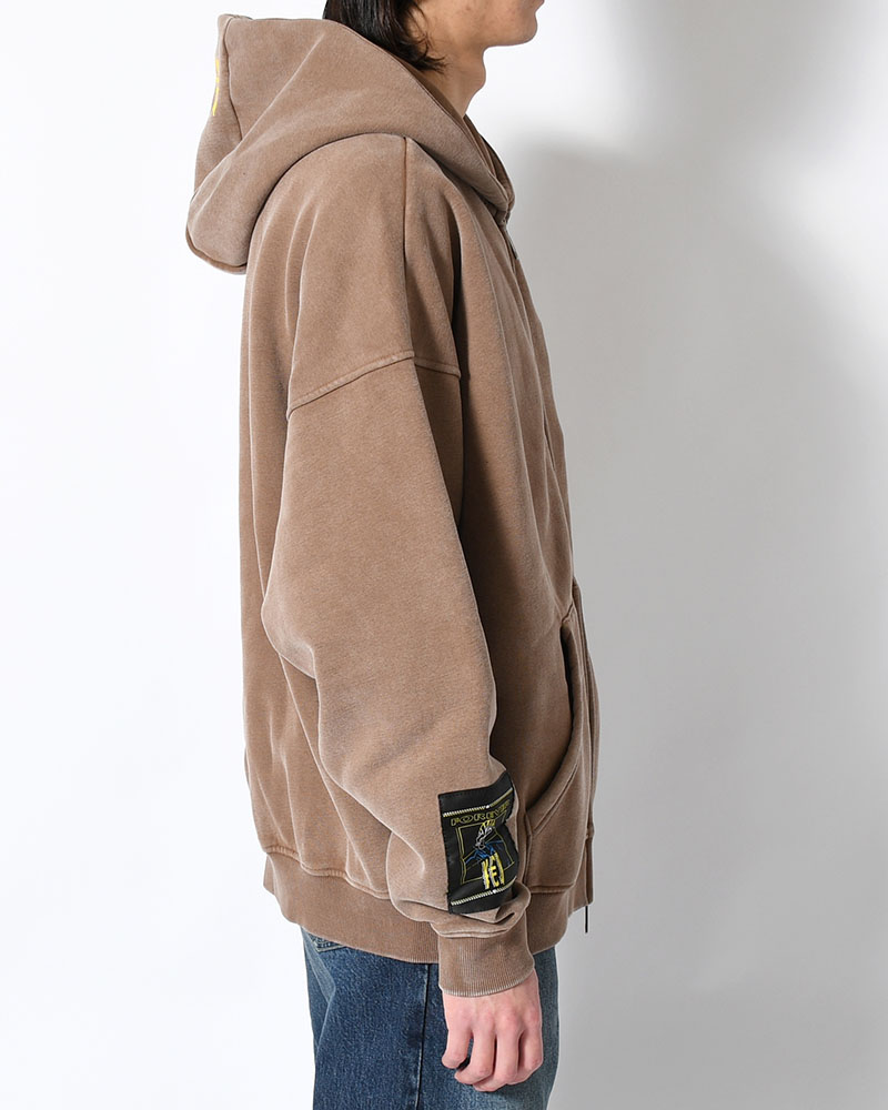 HEART ZIP HOODIE BY MEGU -BROWM-