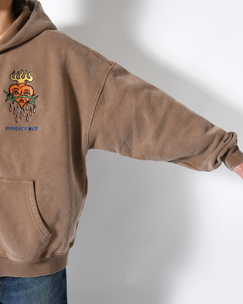 HEART ZIP HOODIE BY MEGU -BROWM-