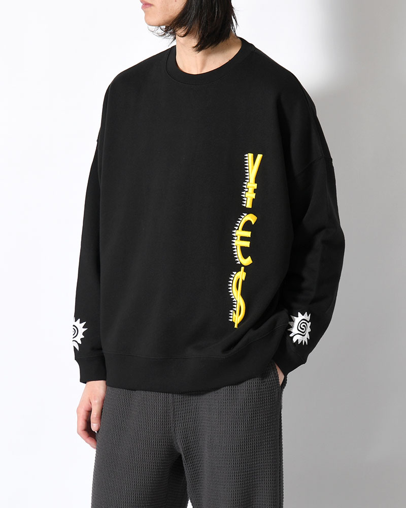 LOGO CREW SWEAT -BLACK-
