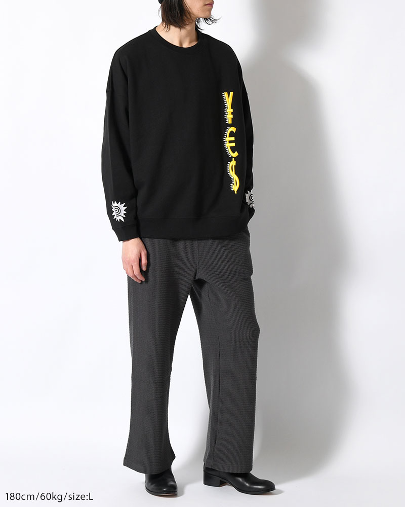 LOGO CREW SWEAT -BLACK-
