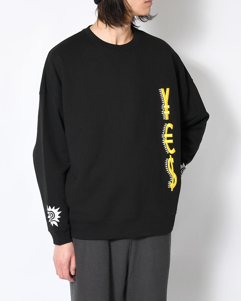 LOGO CREW SWEAT -BLACK-