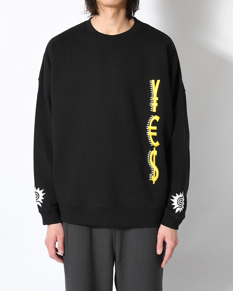 LOGO CREW SWEAT -BLACK-