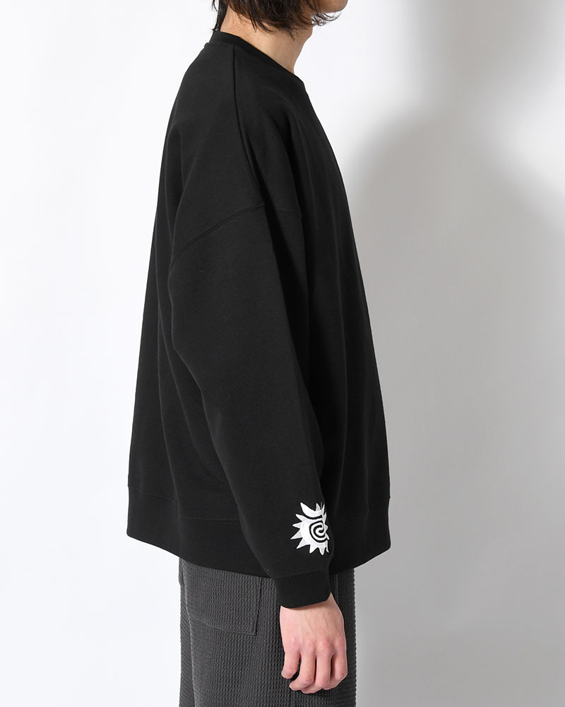 LOGO CREW SWEAT -BLACK-