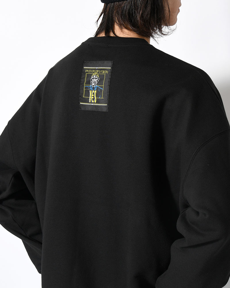 LOGO CREW SWEAT -BLACK-