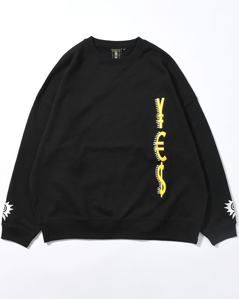 LOGO CREW SWEAT -BLACK-