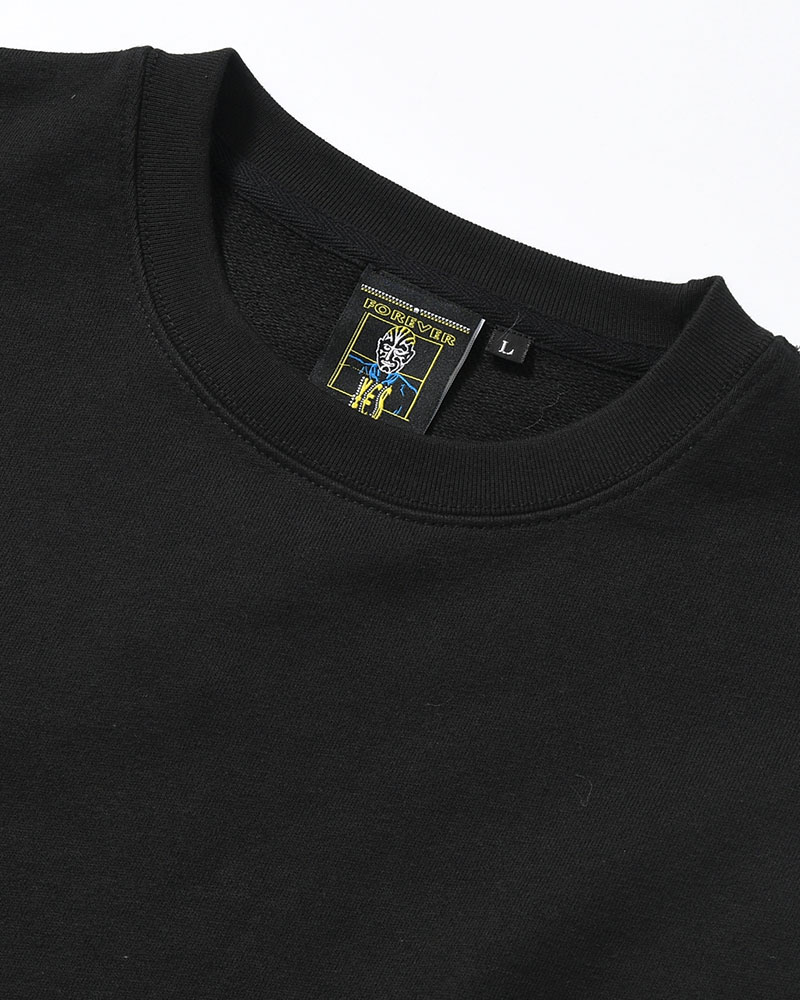 LOGO CREW SWEAT -BLACK-