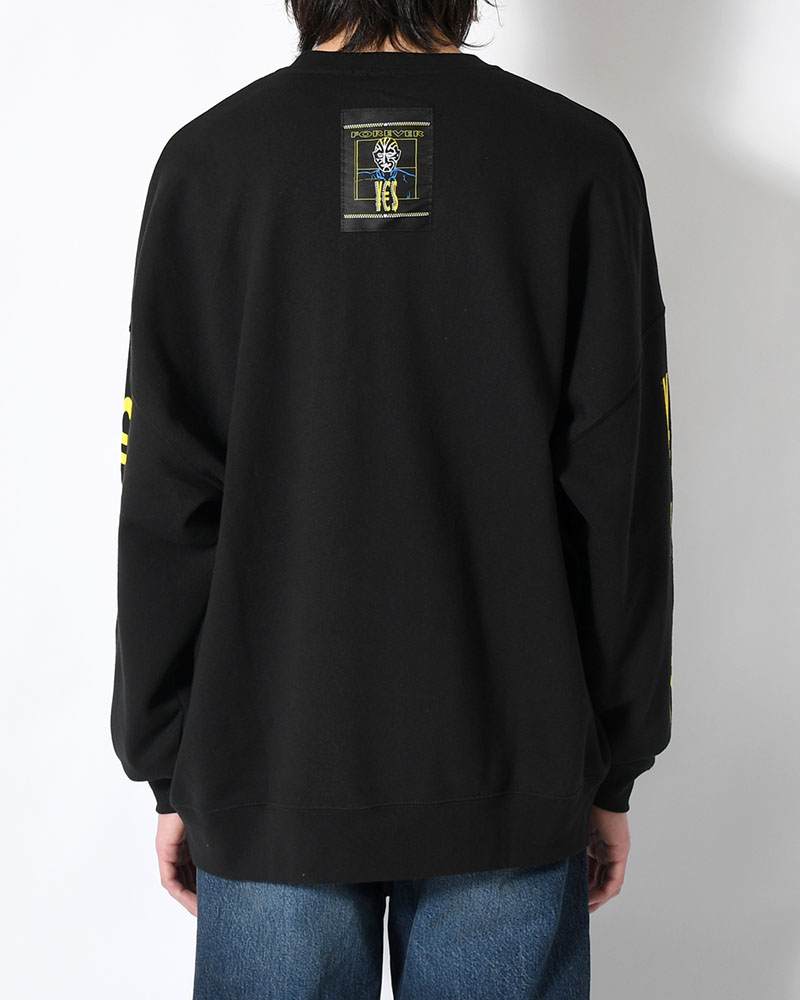 CREW SWEAT BY YAS -BLACK-