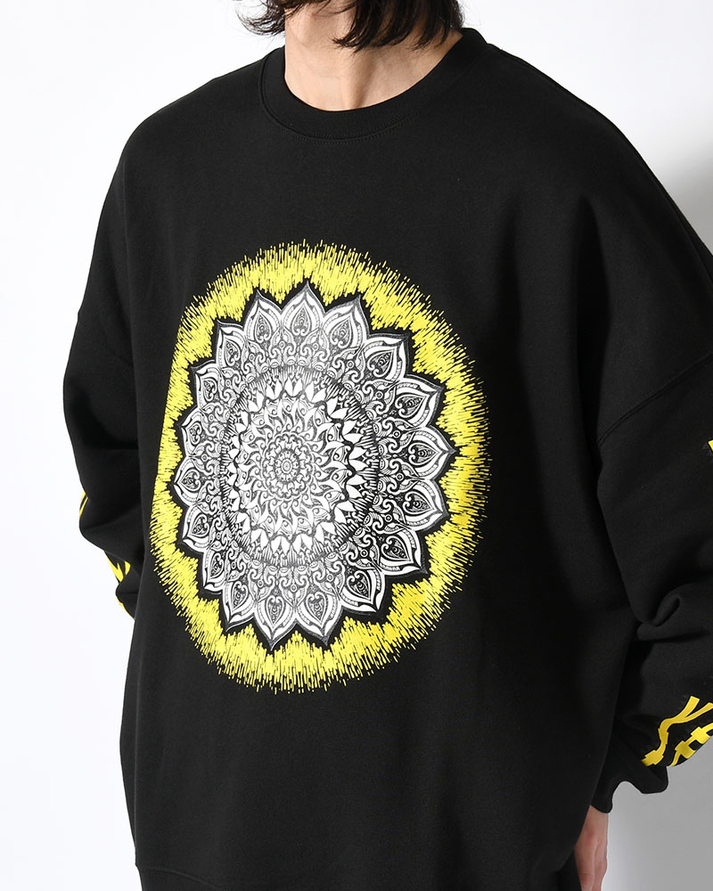 CREW SWEAT BY YAS -BLACK-