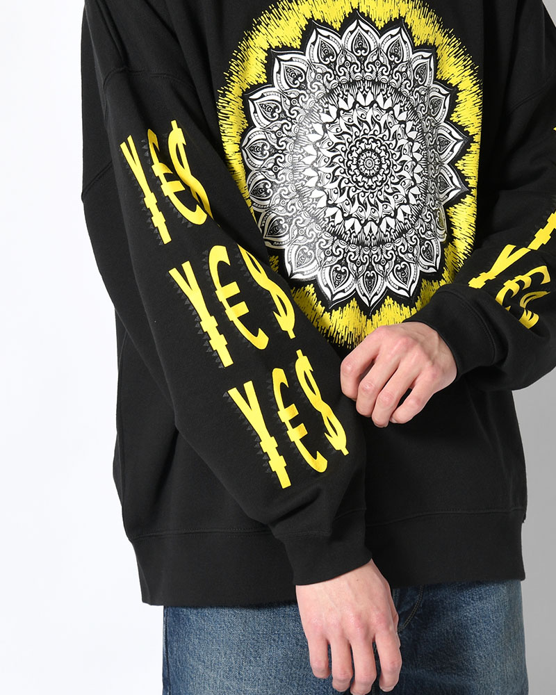 CREW SWEAT BY YAS -BLACK-