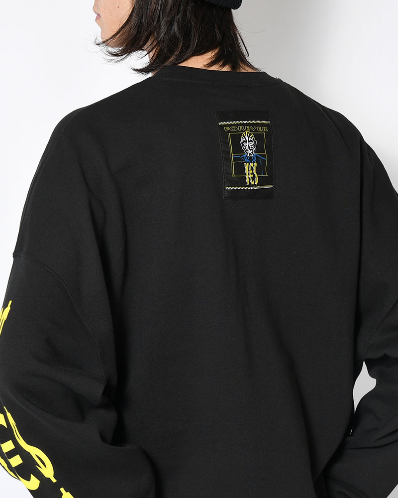 CREW SWEAT BY YAS -BLACK-