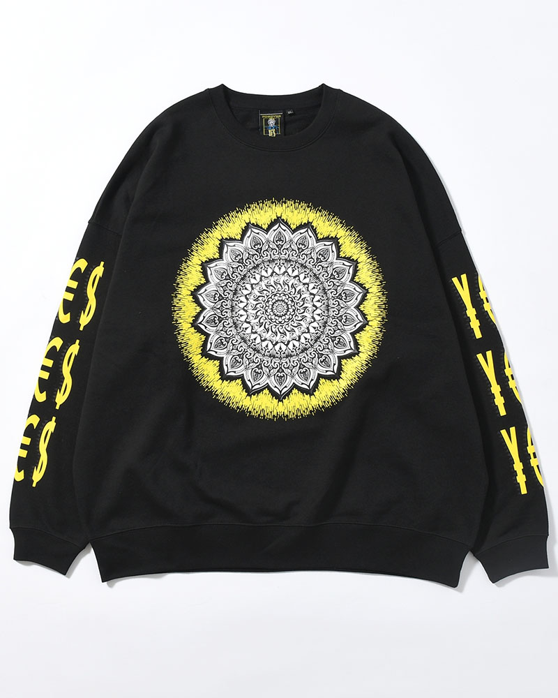CREW SWEAT BY YAS -BLACK-