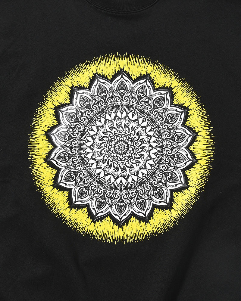 CREW SWEAT BY YAS -BLACK-