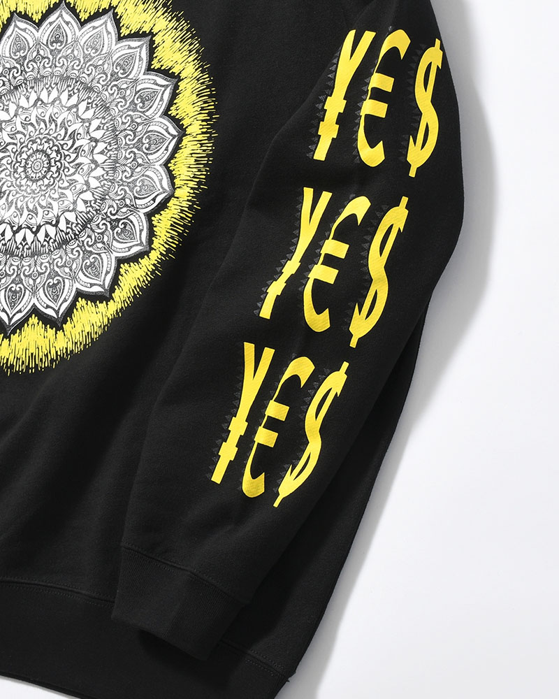 CREW SWEAT BY YAS -BLACK-