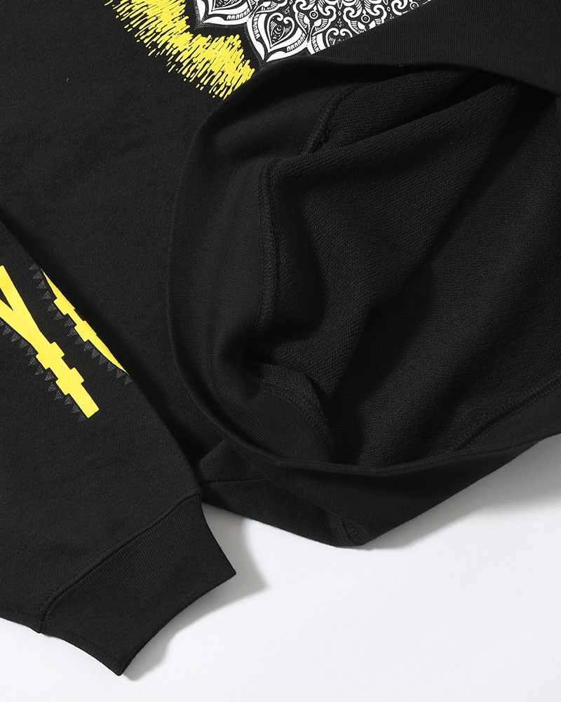 CREW SWEAT BY YAS -BLACK-