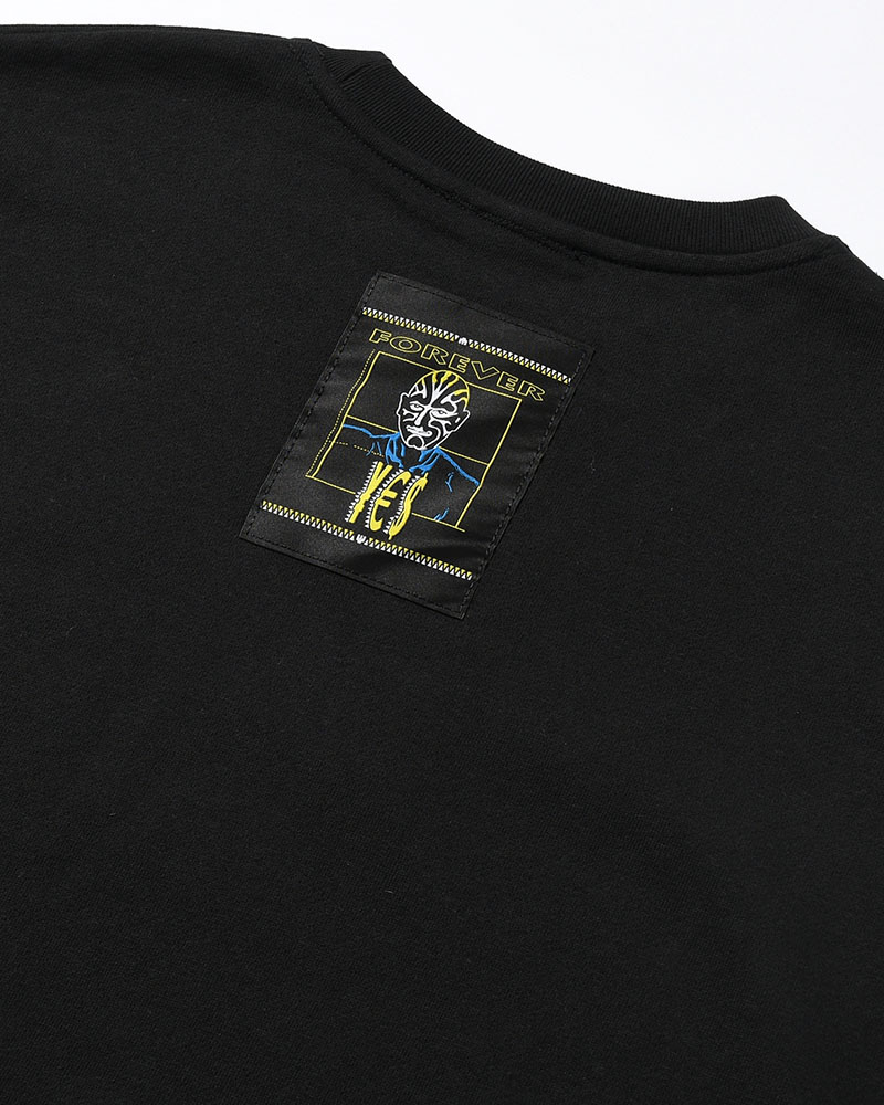 CREW SWEAT BY YAS -BLACK-