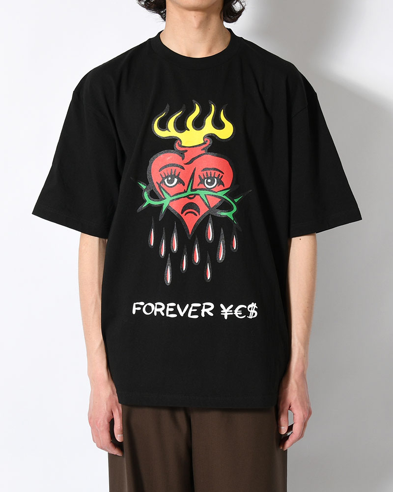 HEART SS TEE BY MEGU -BLACK-