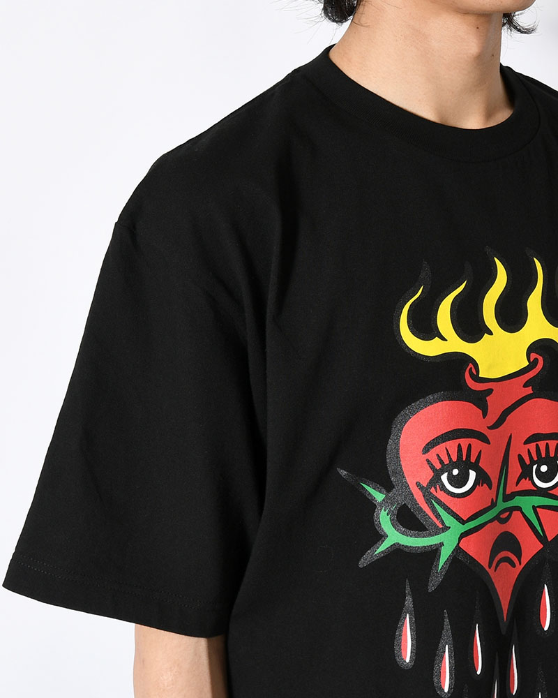 HEART SS TEE BY MEGU -BLACK-