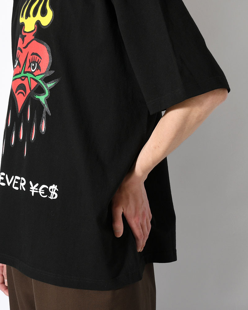 HEART SS TEE BY MEGU -BLACK-