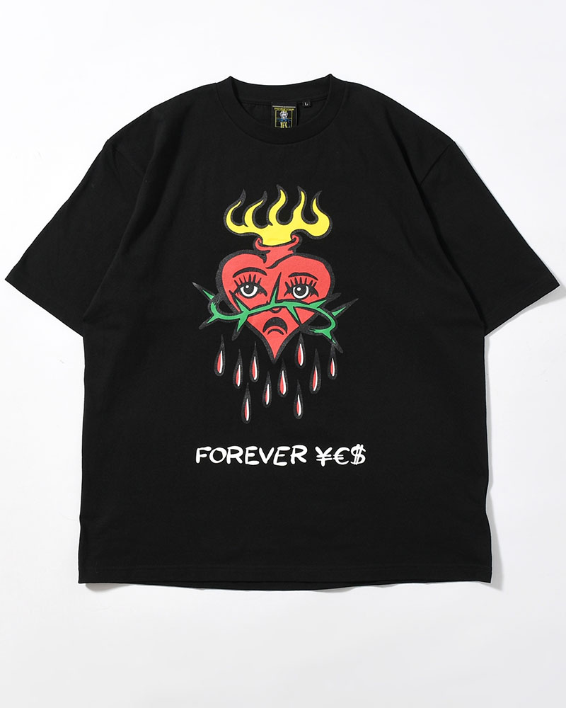 HEART SS TEE BY MEGU -BLACK-