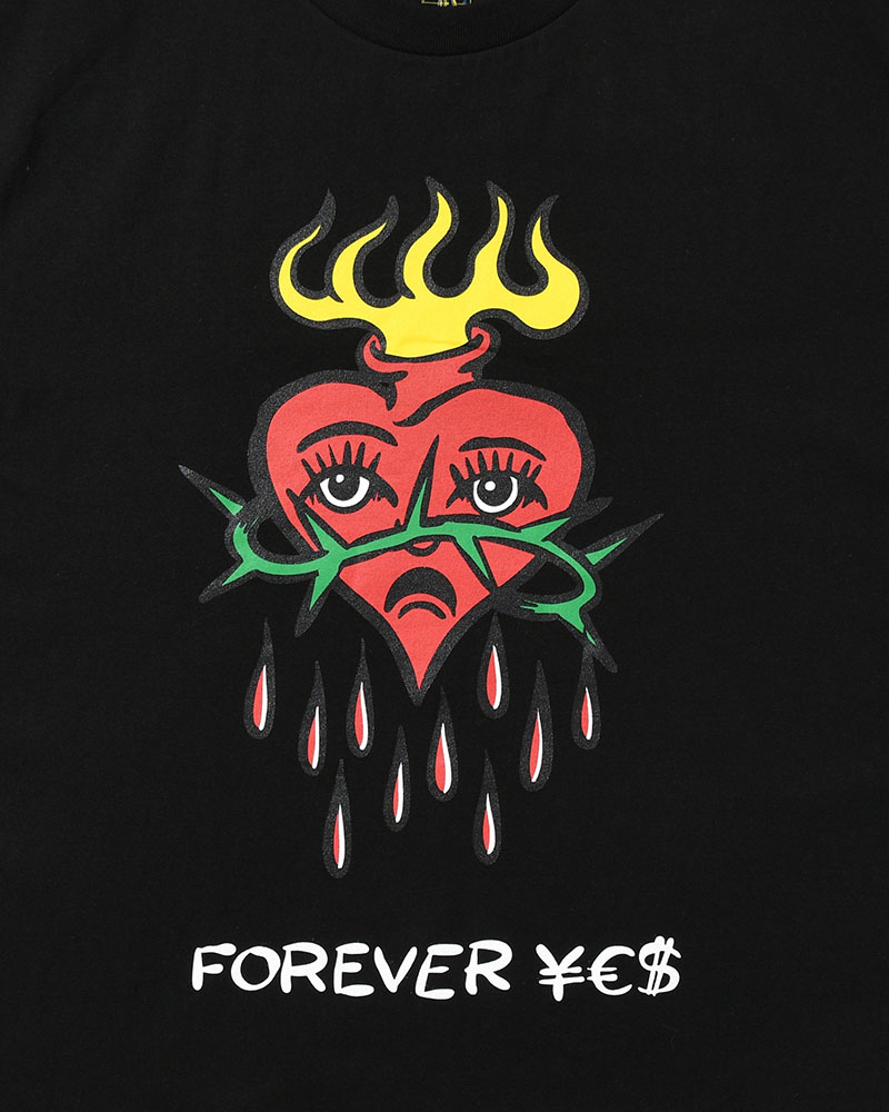 HEART SS TEE BY MEGU -BLACK-