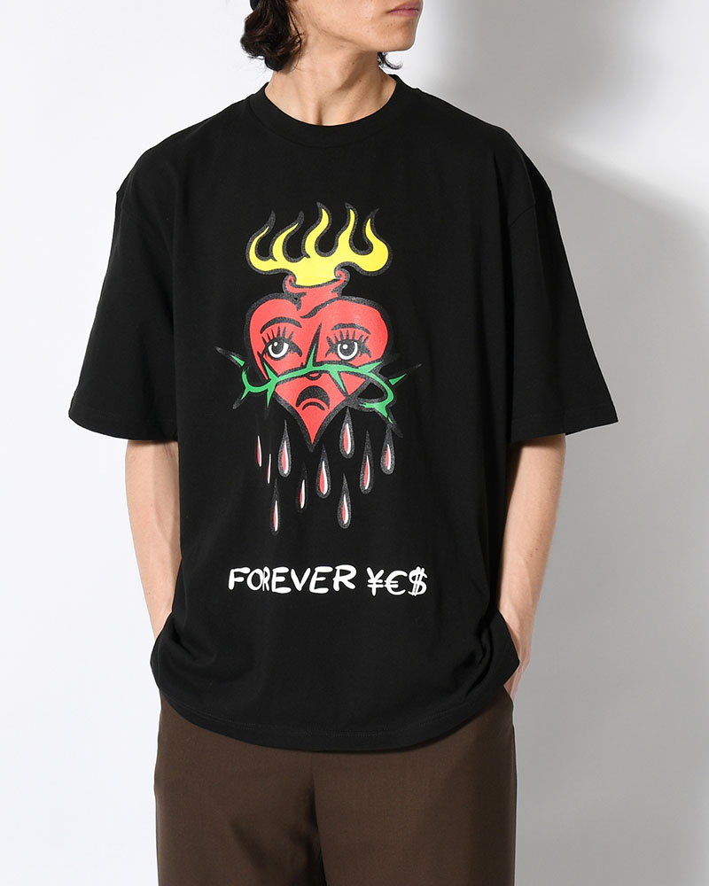 HEART SS TEE BY MEGU -BLACK-