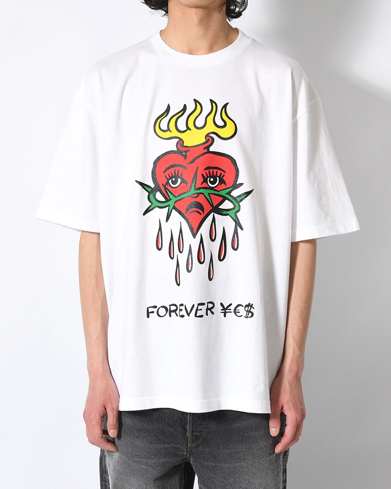 HEART SS TEE BY MEGU -WHITE-