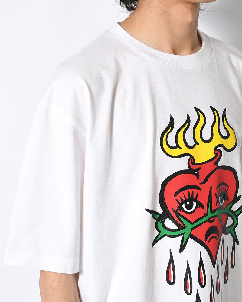 HEART SS TEE BY MEGU -WHITE-