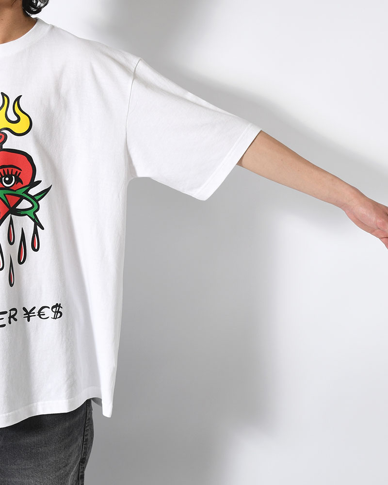 HEART SS TEE BY MEGU -WHITE-