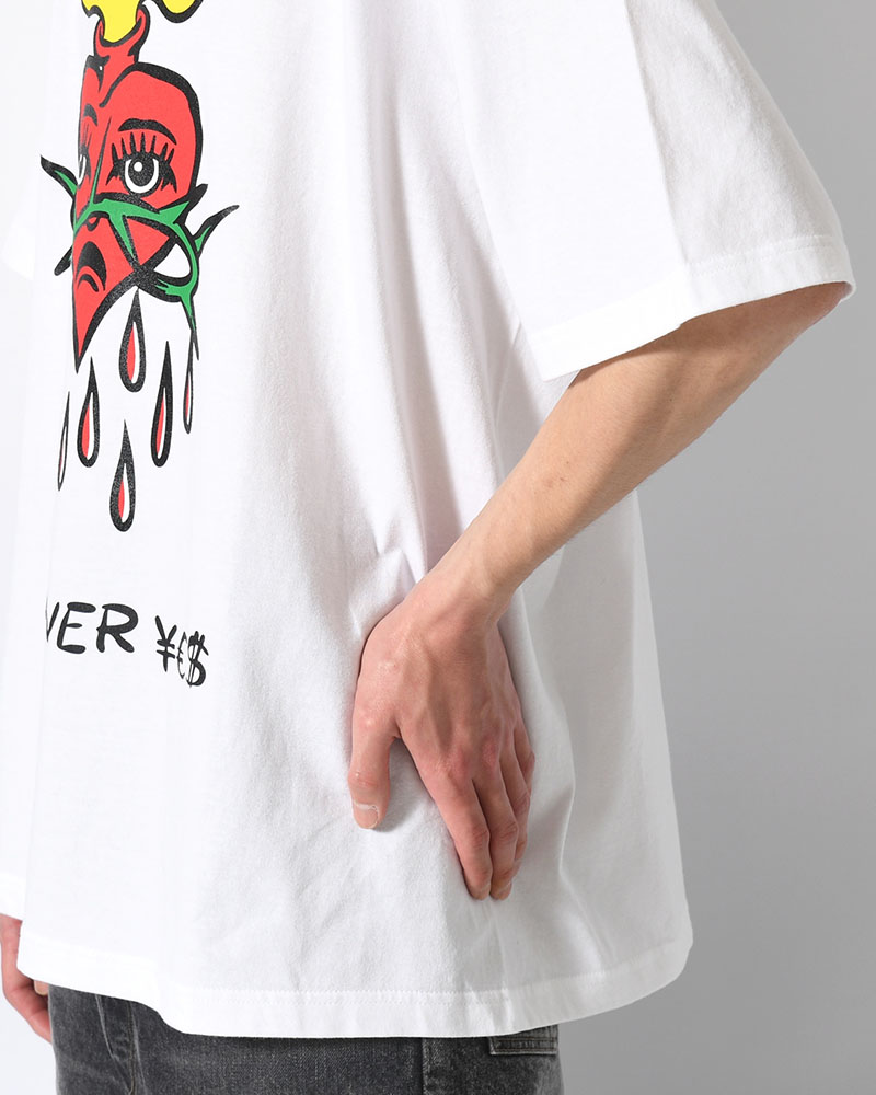 HEART SS TEE BY MEGU -WHITE-