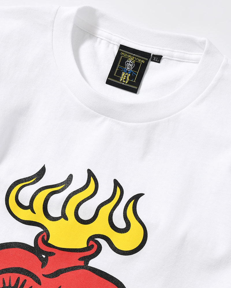 HEART SS TEE BY MEGU -WHITE-