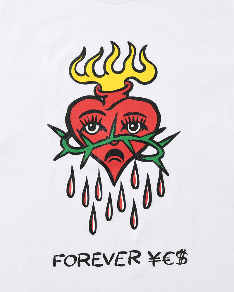 HEART SS TEE BY MEGU -WHITE-