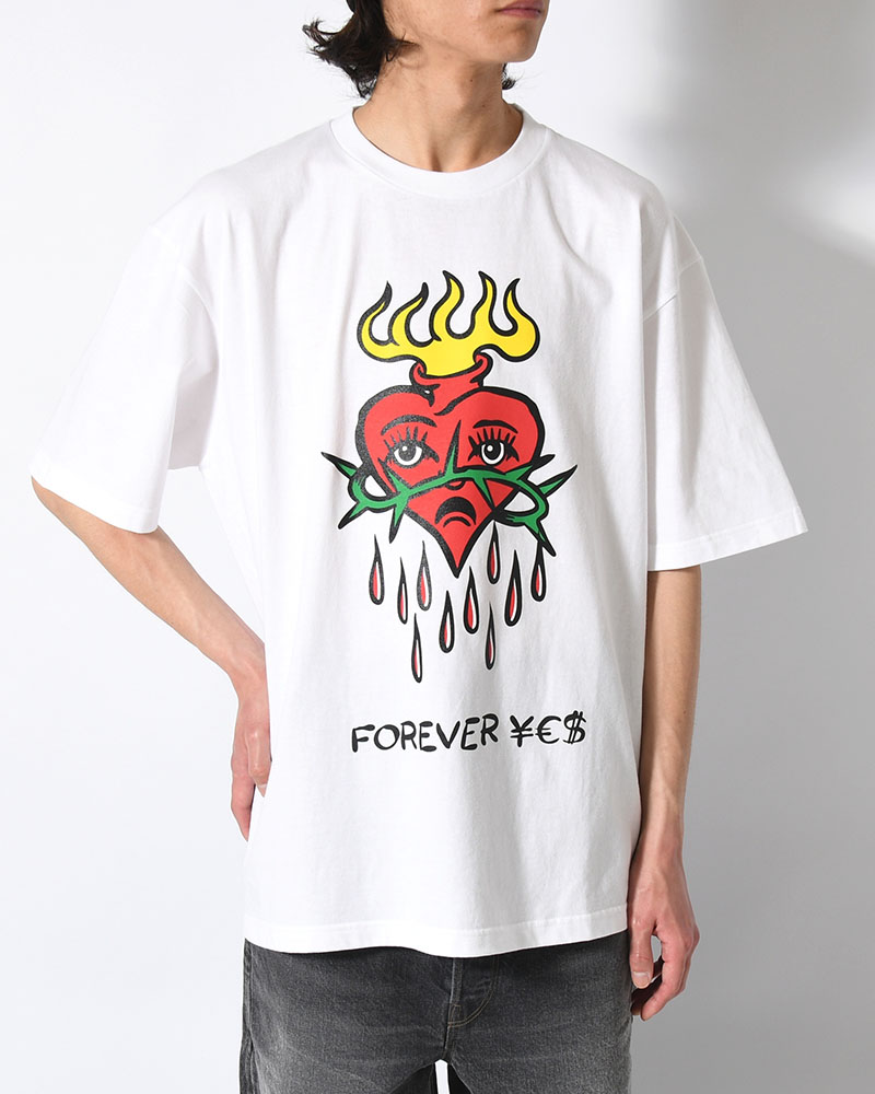 HEART SS TEE BY MEGU -WHITE-