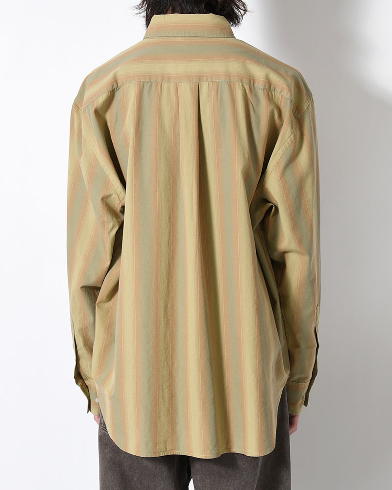 BEN LS SHIRT -GREEN STRIPE-