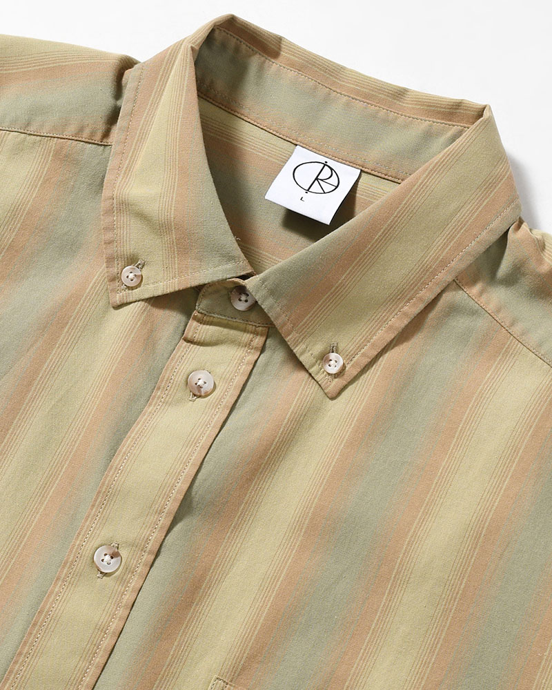 BEN LS SHIRT -GREEN STRIPE-