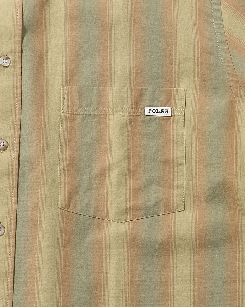 BEN LS SHIRT -GREEN STRIPE-