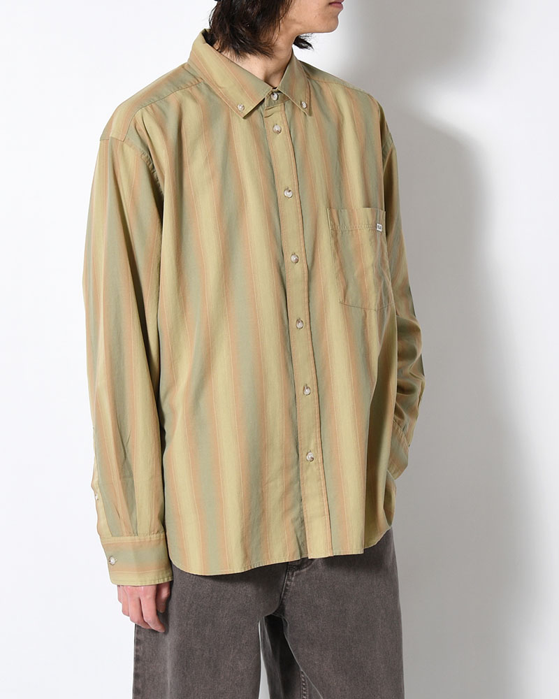 BEN LS SHIRT -GREEN STRIPE-