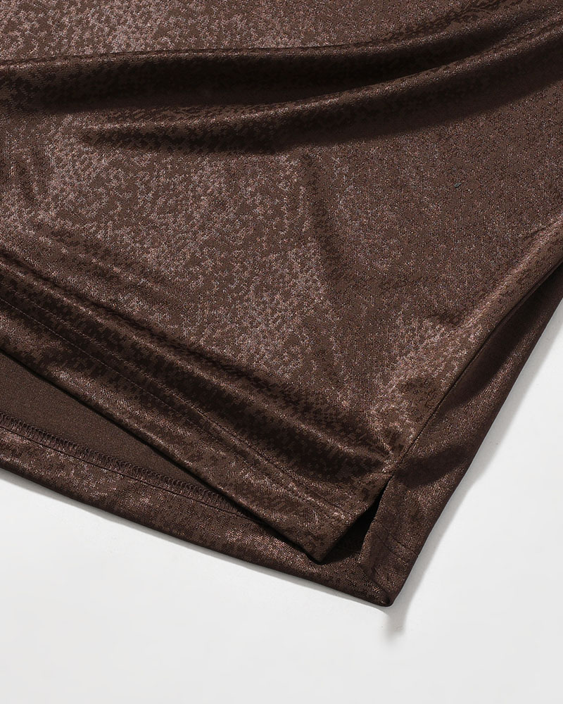 DAVIE LS SHIRT -CHOCOLATE/IVORY-