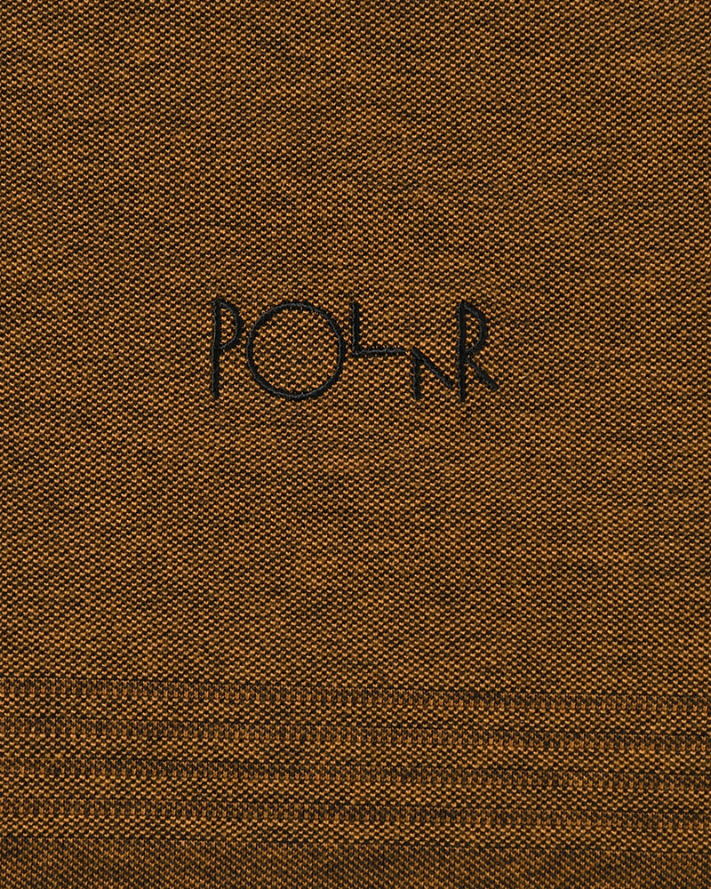 SURF POLO SHIRT / PIQUE -BLACK/CARAMEL-