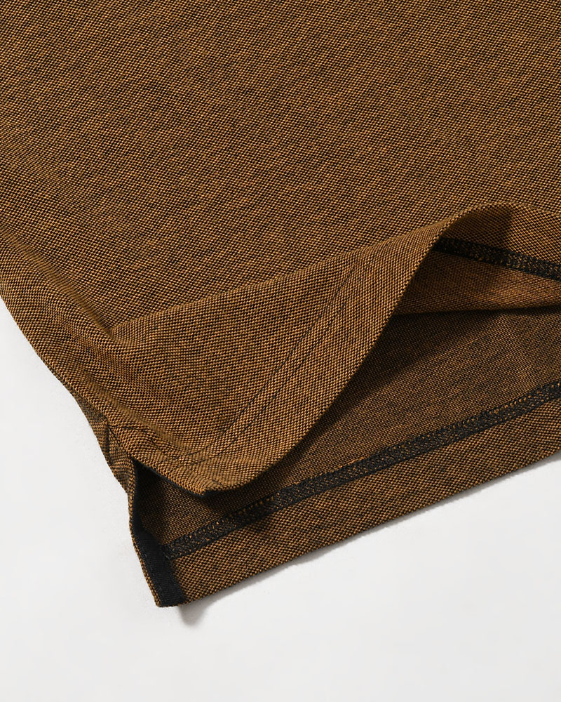 SURF POLO SHIRT / PIQUE -BLACK/CARAMEL-