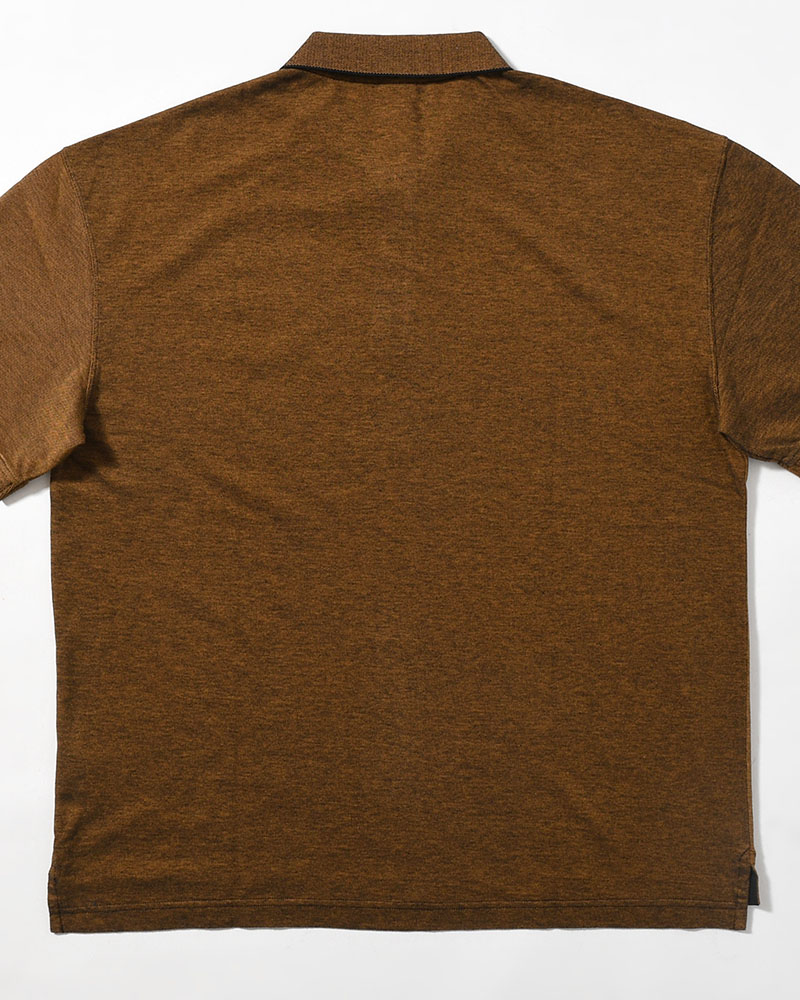 SURF POLO SHIRT / PIQUE -BLACK/CARAMEL-