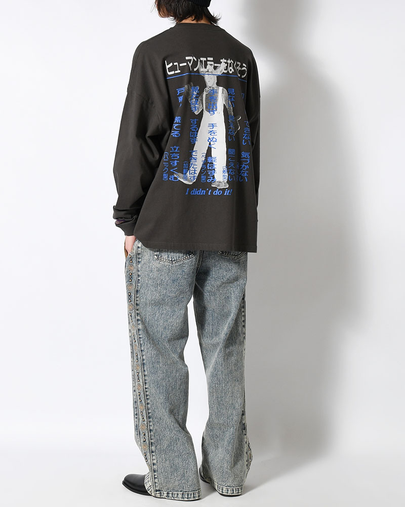 HUMAN ERROR L/S TEE -CHARCOAL-