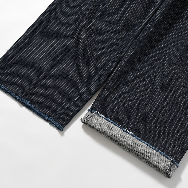 TUCK-BAGGY TYPE 2 Stripe Denim One Wash -2.COLOR-