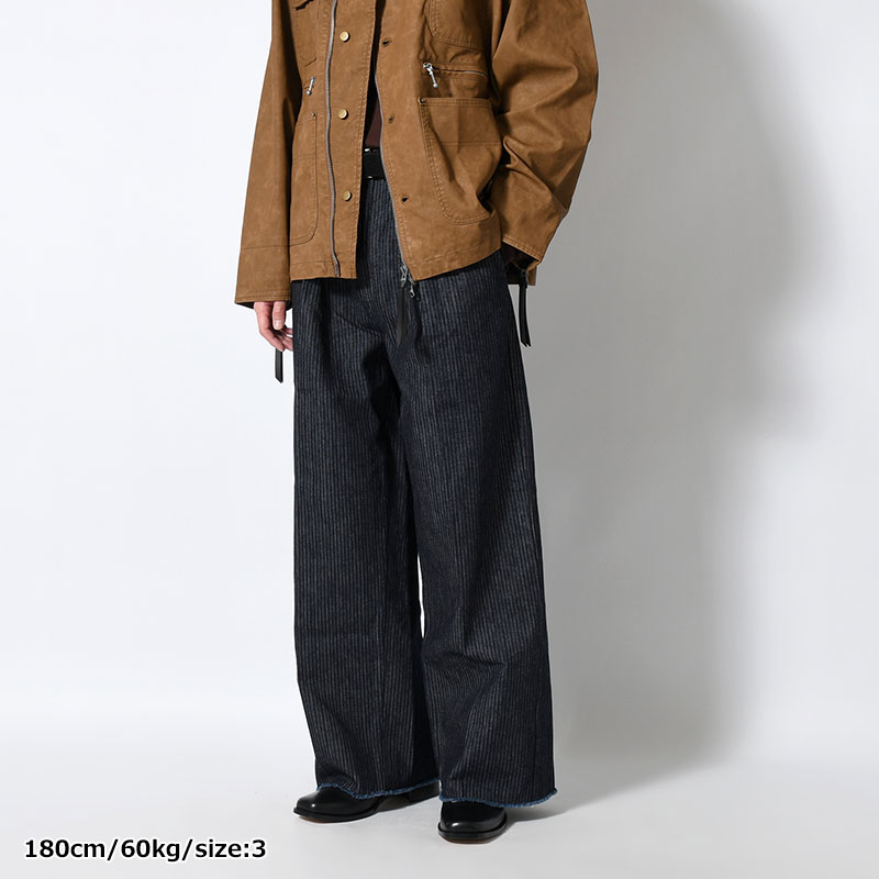 TUCK-BAGGY TYPE 2 Stripe Denim One Wash -2.COLOR-
